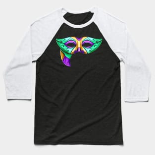 Green Mask For Mardi Gras Baseball T-Shirt